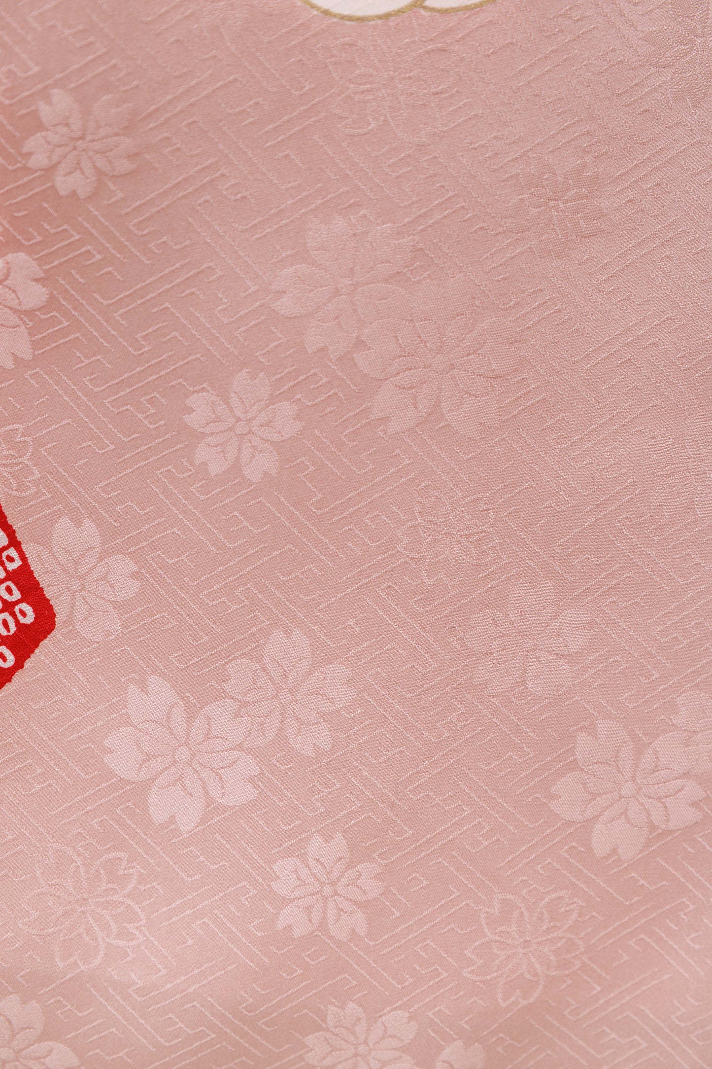 くすみピンク 梅 正絹振袖【878】