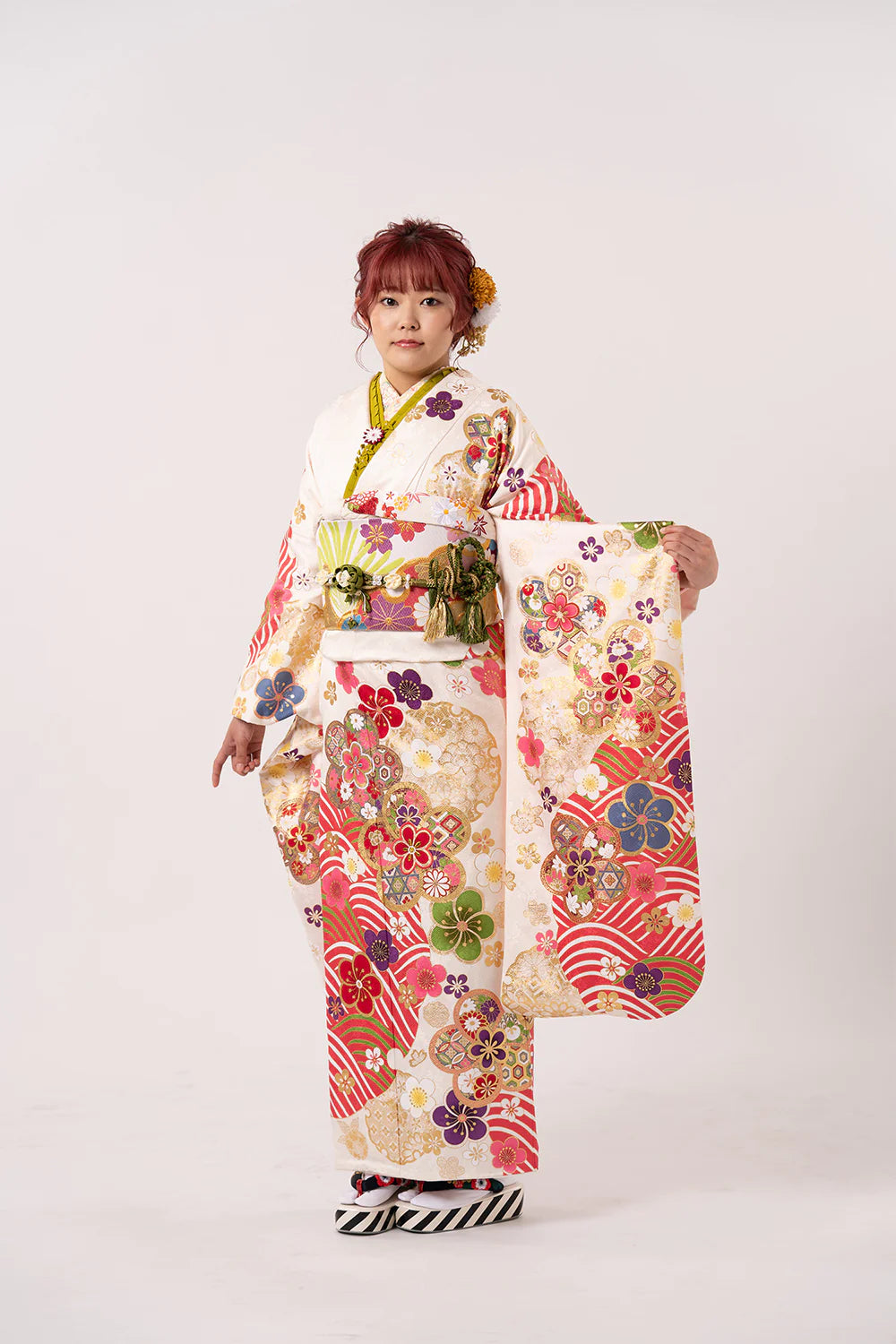 20456 【即購入OK】振袖ピンク桜雪輪刺繍セット可能【即発送】 20456 【即購入OK】振袖ピンク桜雪輪刺繍セット可能【即発送】