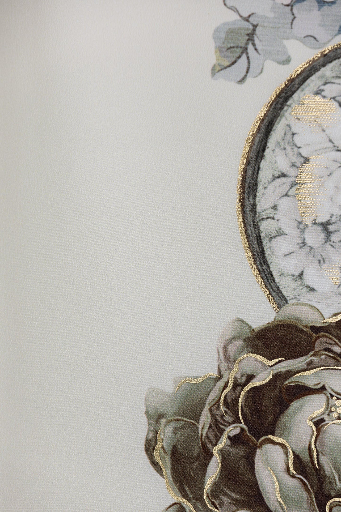 白地　白茶色牡丹　方身代わり【924】